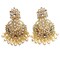 Indian Jhumka Earrings for Women - Indian Beaded Kundan Jhumka Ethnic Chandbali Earrings Faux Kundan & Pearl Beaded Bollywood Style Dangle Earring Jewelry for Bride | Birthday Gift for Her